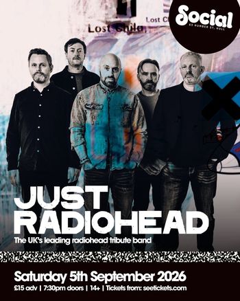 JUST RADIOHEAD at Social on 5 September 2026 gig poster