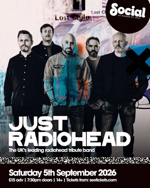 JUST RADIOHEAD at Social on 5 September 2026 gig poster