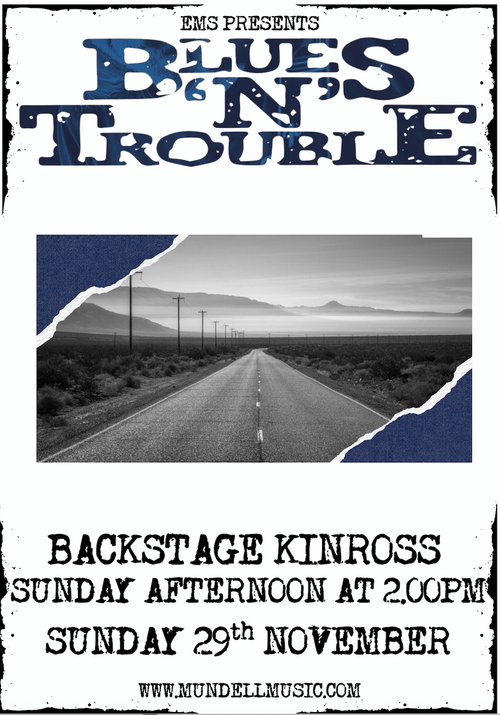 BLUES 'N' TROUBLE Blues ’n’ Trouble at Backstage on 29 November 2026 gig poster