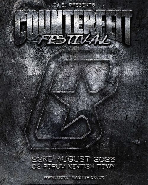 COUNTERFEIT FESTIVAL slayr at 02 Forum Kentish Town on 22 August 2026 gig poster
