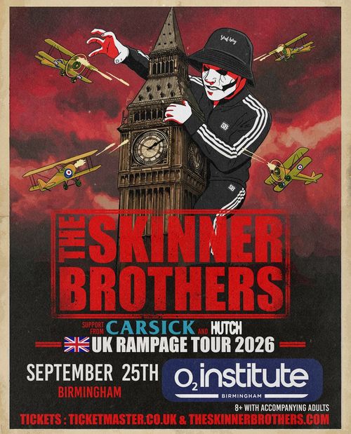 THE SKINNER BROTHERS Carsick, Hutch at O2 Institute on 25 September 2026 gig poster