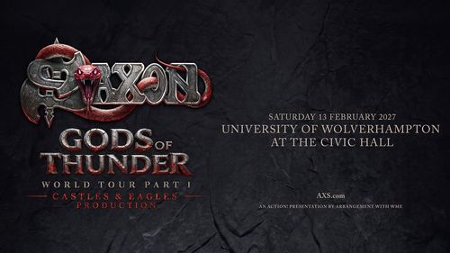 SAXON - GODS of THUNDER Saxon at Civic Hall on 13 February 2027 gig poster