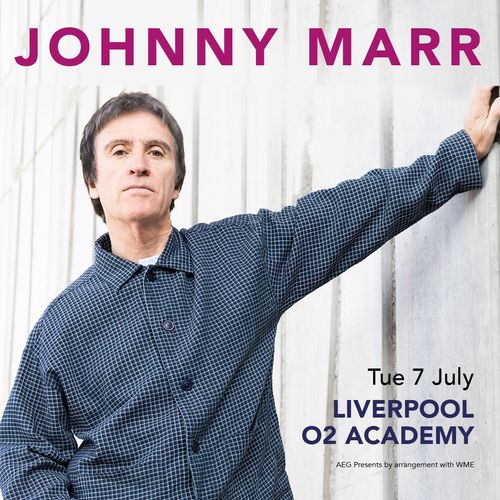 JOHNNY MARR at O2 Academy on 7 July 2026 gig poster