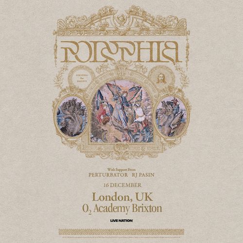 POLYPHIA Perturbator, RJ Pasin at O2 Academy Brixton on 16 December 2026 gig poster