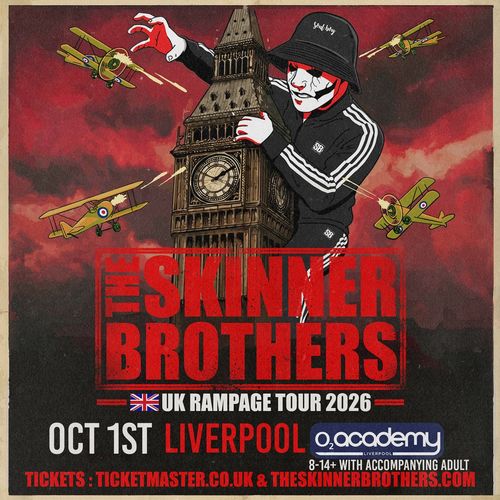 THE SKINNER BROTHERS UK RAMPAGE TOUR 2026 The Skinner Brothers at O2 Academy on 1 October 2026 gig poster