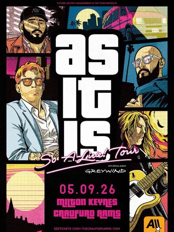 as it is - So A Live! Tour Greywind, As It Is at Crawfurd Arms on 5 September 2026 gig poster