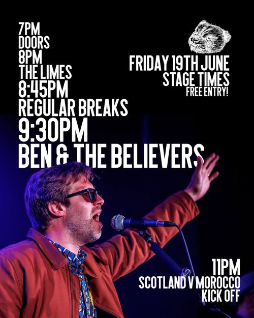 BEN & THE BELIEVERS at The Limes on 19 June 2026 gig poster