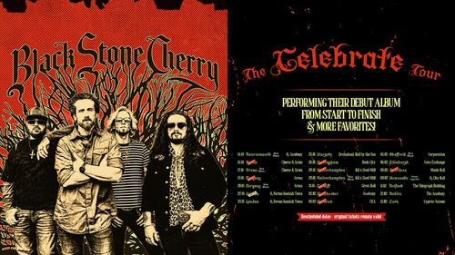 Black Stone Cherry - The Telebrate Tour Black Stone Cherry january 2024 to february 2024 tour poster