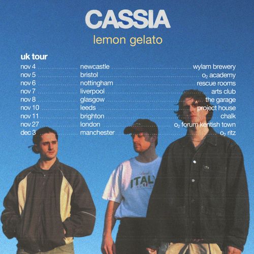 CASSIA lemon gelato Cassia november 2026 to december 2026 tour poster