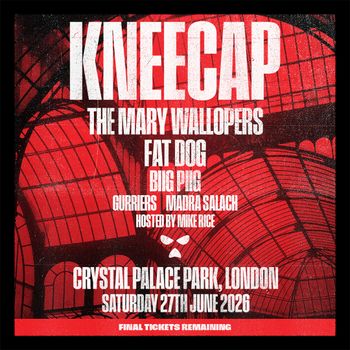 KNEECAP Gurriers, The Mary Wallopers, Fat Dog, Madra Salach, Big Pig at Crystal Palace Park on 27 June 2026 gig poster