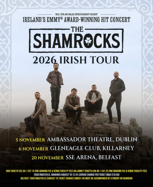 The Shamrocks 2026 Irish Tour The Shamrocks november 2026 tour poster