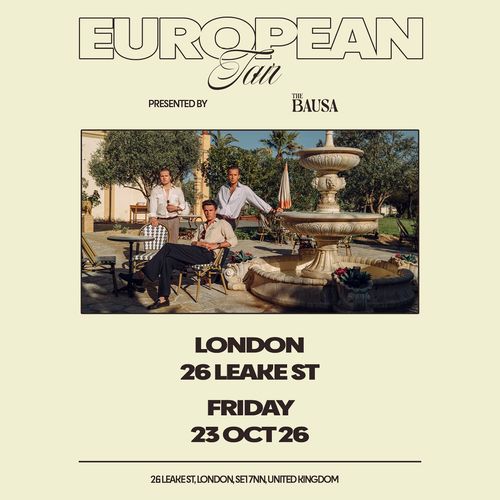EUROPEAN Tour Bausa at 26 Leake St on 23 October 2026 gig poster