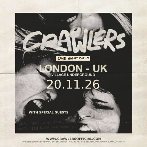 CRAWLERS at VILLAGE UNDERGROUND on 20 November 2026 gig poster