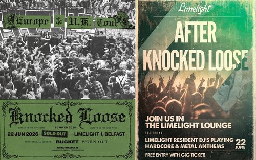 Knocked Loose Worn Out, Bucket at Limelight 1 on 22 June 2026 gig poster