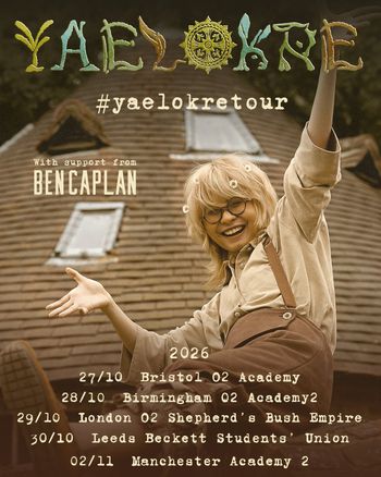 YAELØKRE #yaelokretour Ben Caplan, YAELØKRE october 2026 to november 2026 tour poster