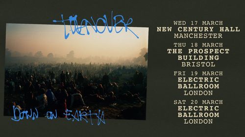 tender - Down on Earth TENDER march 2026 tour poster