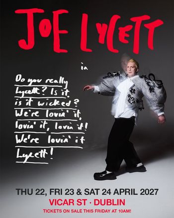 Joe Lycett april 2027 tour poster