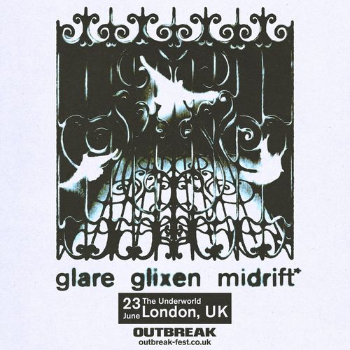 glare glixen midrift Glare, Glixen, Midrift at The Underworld on 23 June 2026 gig poster
