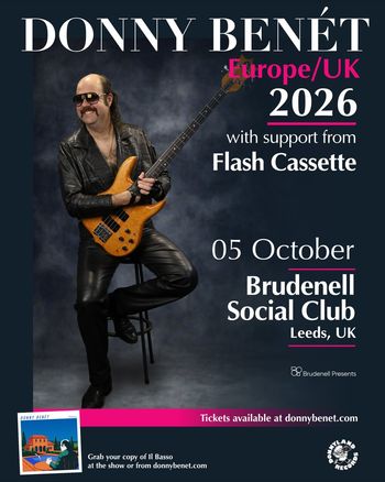 DONNY BENÉT Europe/UK 2026 Donny Benét, Flash Cassette at Brudenell Social Club on 5 October 2026 gig poster