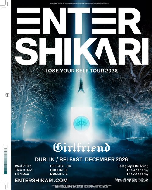 Enter Shikari - Lose Your Self Tour 2026 Enter Shikari, GIRLFRIEND, girlfriend. december 2026 tour poster