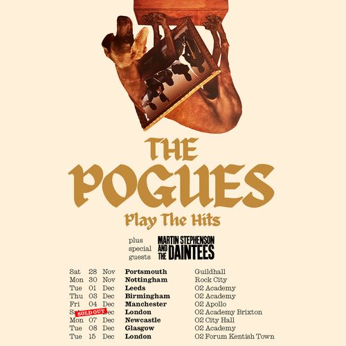 The Pogues Play The Hits The Pogues, Martin Stephenson and The Daintees november 2026 to december 2026 tour poster