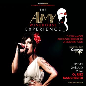 THE AMY WINEHOUSE EXPERIENCE Lauren Hope at O2 RITZ on 24 July 2026 gig poster