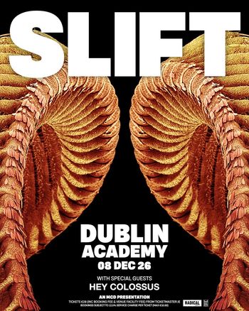 SLIFT Hey Colossus at Academy on 8 December 2026 gig poster