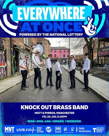 KNOCK OUT BRASS BAND at MATT & PHREDS on 26 June 2026 gig poster