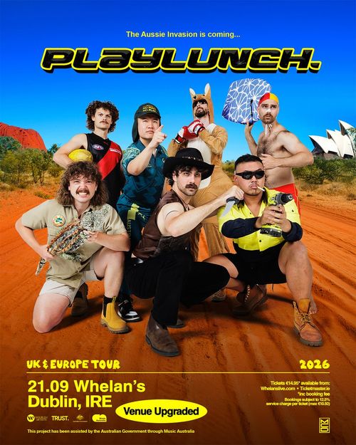 PLAYLUNCH at Whelan’s on 21 September 2026 gig poster