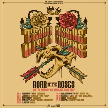 Roar of the Roses United Kingdom Co-Headline Tour 2027 Massive Wagons, Terror Vision january 2027 to february 2027 tour poster