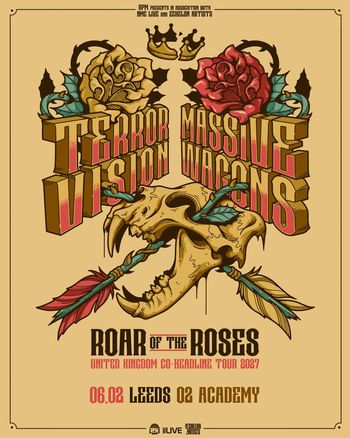 Terrorvision & Massive Wagons - Roar of the Roses Massive Wagons, Terror Vision at O2 Academy on 6 February 2027 gig poster