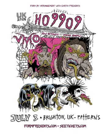 horror H09909 H09909, DJ STACY aka PINK SIFU at Patterns on 3 July 2026 gig poster