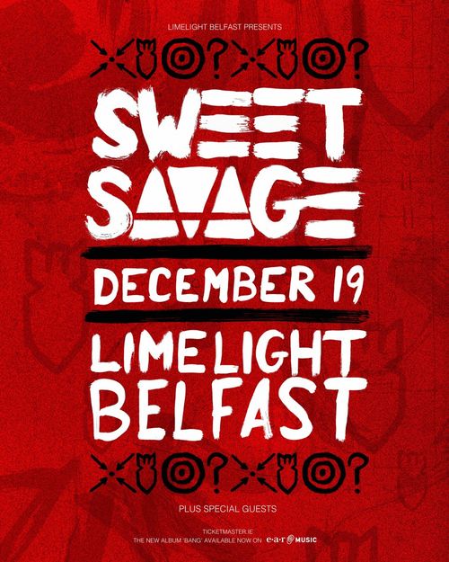 SWEET SAVAGE at Limelight on 19 December 2026 gig poster