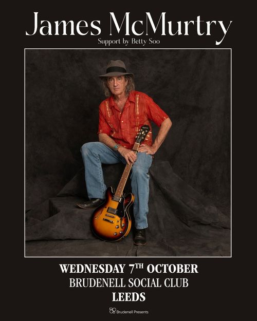 James McMurtry BettySoo at Brudenell Social Club on 7 October 2026 gig poster