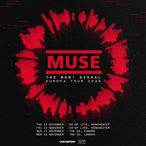 MUSE - THE WOW! SIGNAL EUROPA TOUR 2026 Muse november 2026 tour poster
