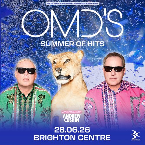 OMD's SUMMER OF HITS Andrew Cushin, Orchestral Manoeuvres in the Dark at Brighton Centre on 28 June 2026 gig poster