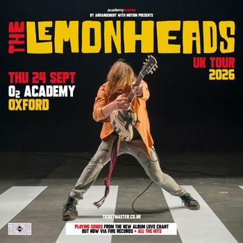 THE LEMONHEADS UK TOUR 2026 The Lemonheads at O2 Academy on 24 September 2026 gig poster