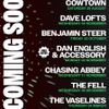 Coming Soon at the Brudenell Social Club BODEGA, Cowtown, DAN ENGLISH & ACCESSORY, Chasing Abbey, Mogwai, Benjamin Steer, Dave Lofts, The Vaselines, Fell gig poster