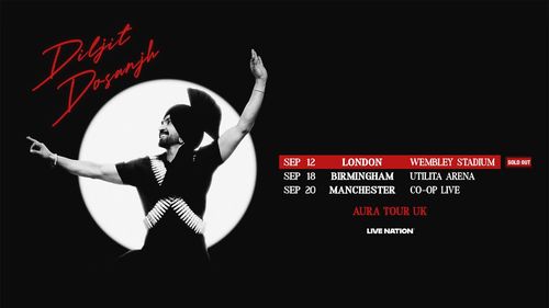 Diljit Dosanjh - Aura Tour UK Diljit Dosanjh september 2026 tour poster