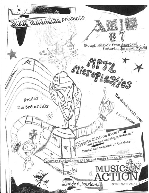 ACID 81 (Rough Musick from America) Featuring Internal Object ACID 81, Internal Object, MPTL Microplastics at The Shackwell Arms on 3 July 2026 gig poster