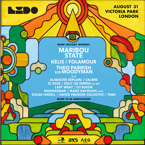 BANK HOLIDAY MONDAY Folamour, Kelly Lee Owens, DJ Koze, Alabaster dePlume, Marie Davidson, Maribou State, LTJ Bukem, Kelis, YEMZ, MADMADMAD, Theo Parrish, Oscar Farrell, Lady Wray, Moodymann, United Freedom Collective, Calibre at Victoria Park on 31 August 2026 gig poster