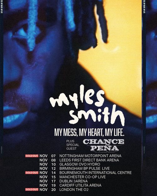 Myles Smith - My Mess, My Heart, My Life Myles Smith, Chance Peña november 2026 tour poster