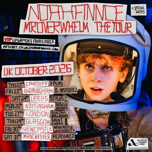 Noah Finnce MROVERWAEUM THE TOUR NOAHFINNCE october 2026 tour poster