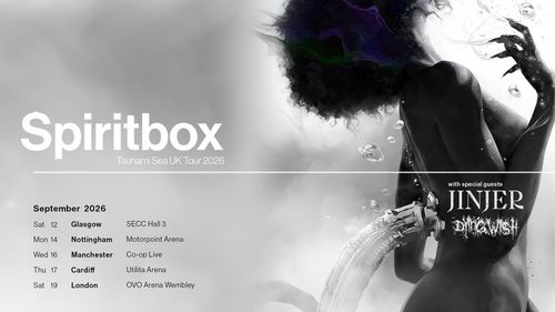 Spiritbox Tsunami Sea UK Tour 2026 Spiritbox, Jinjer, Dillomwish september 2026 tour poster