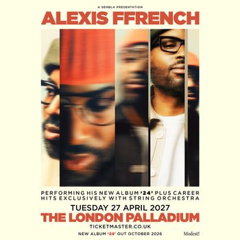 ALEXIS FfRENCH at THE LONDON PALLADIUM on 27 April 2027 gig poster