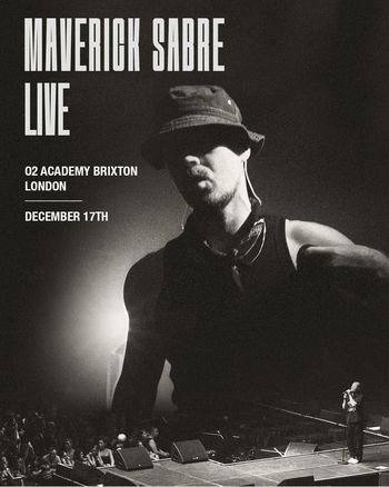 MAVERICK SABRE LIVE Maverick Sabre at 02 Academy Brixton on 17 December 2026 gig poster
