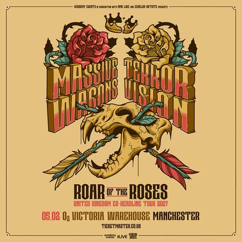 MASSIVE WAGONS & TERROR VISION - ROAR OF THE ROSES Massive Wagons, Terror Vision at Victoria Warehouse on 5 February 2027 gig poster