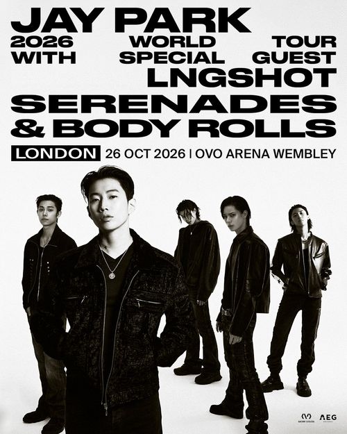 JAY PARK 2026 WORLD TOUR LNGSHT, Jay Park at OVO ARENA WEMBLEY on 26 October 2026 gig poster