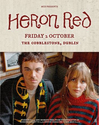 Heron Red at The Cobblestone on 2 October 2026 gig poster