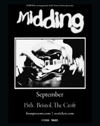 Midding at The Croft on 15 September 2026 gig poster
